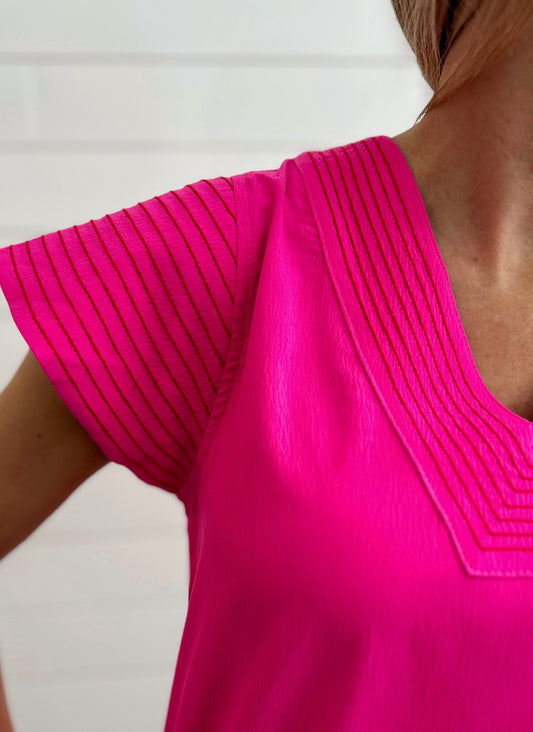 Emma Pink V-Neck