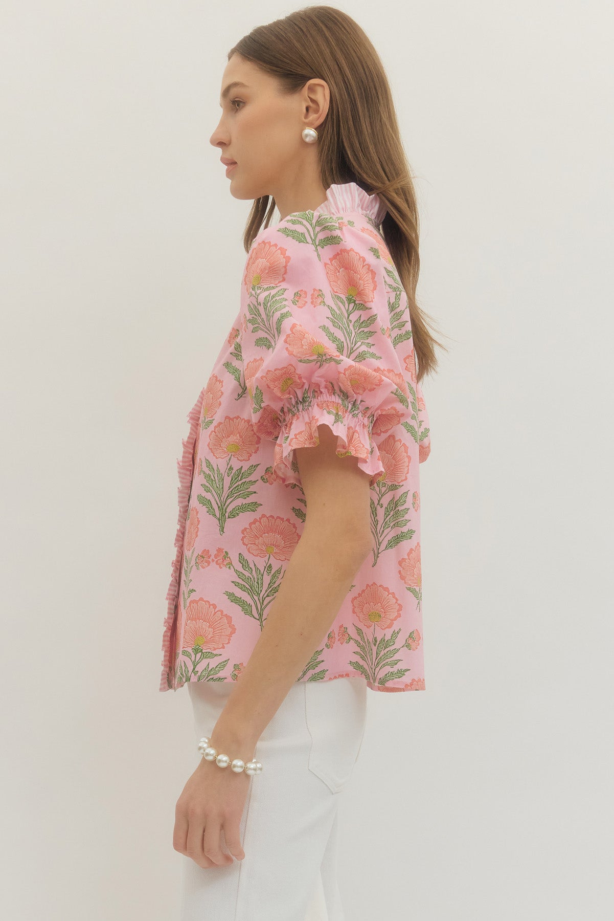 Blush Petal Ruffle Top