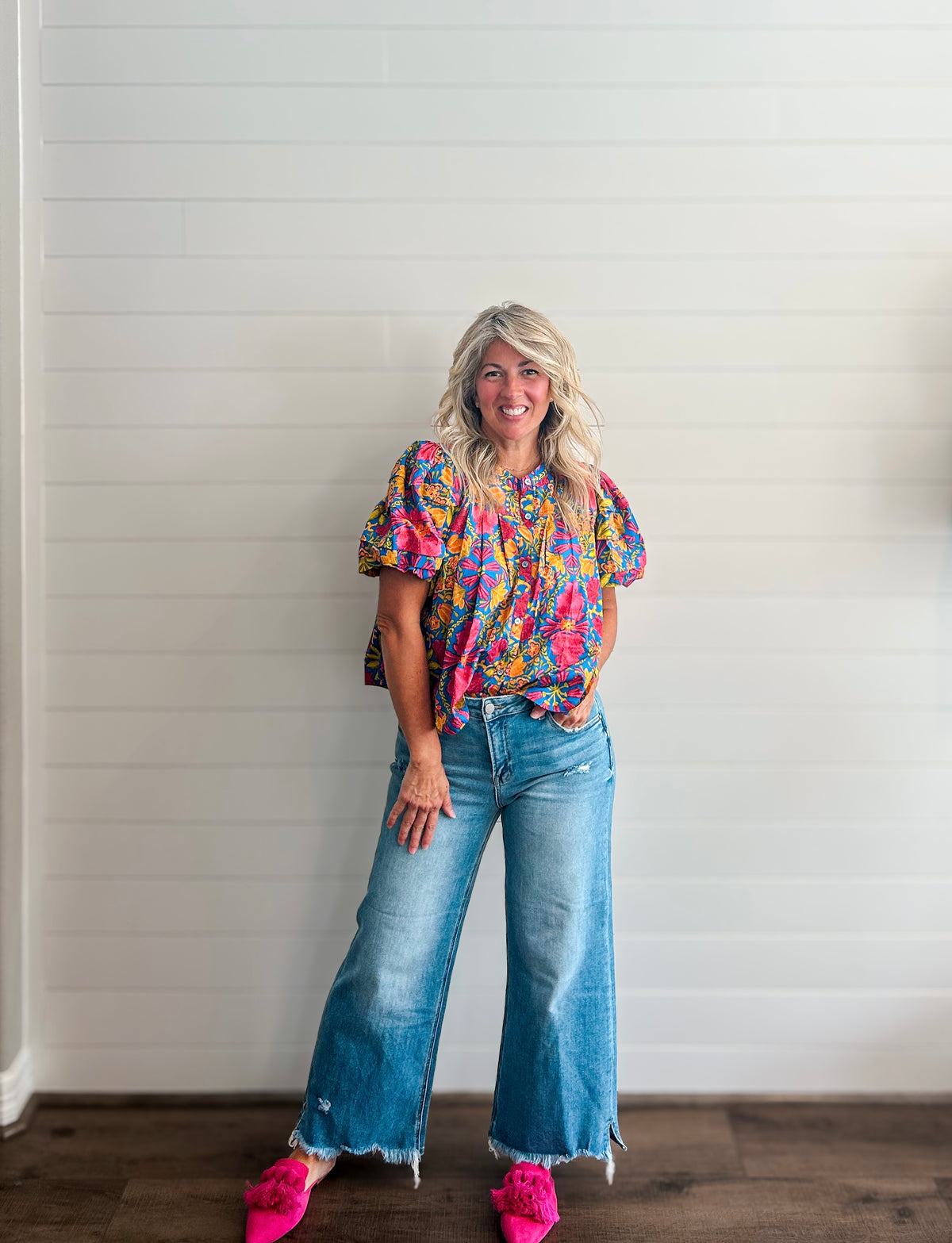 Bright Autumn Naomi Floral Top