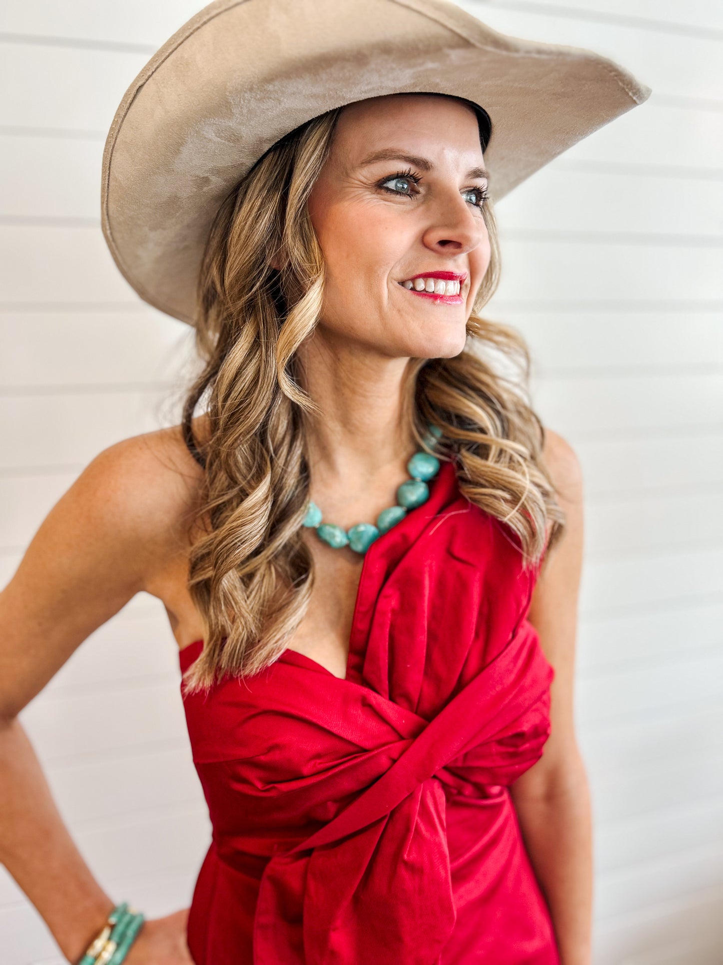 Knotted Flower Bow Mini Dress in Burgundy