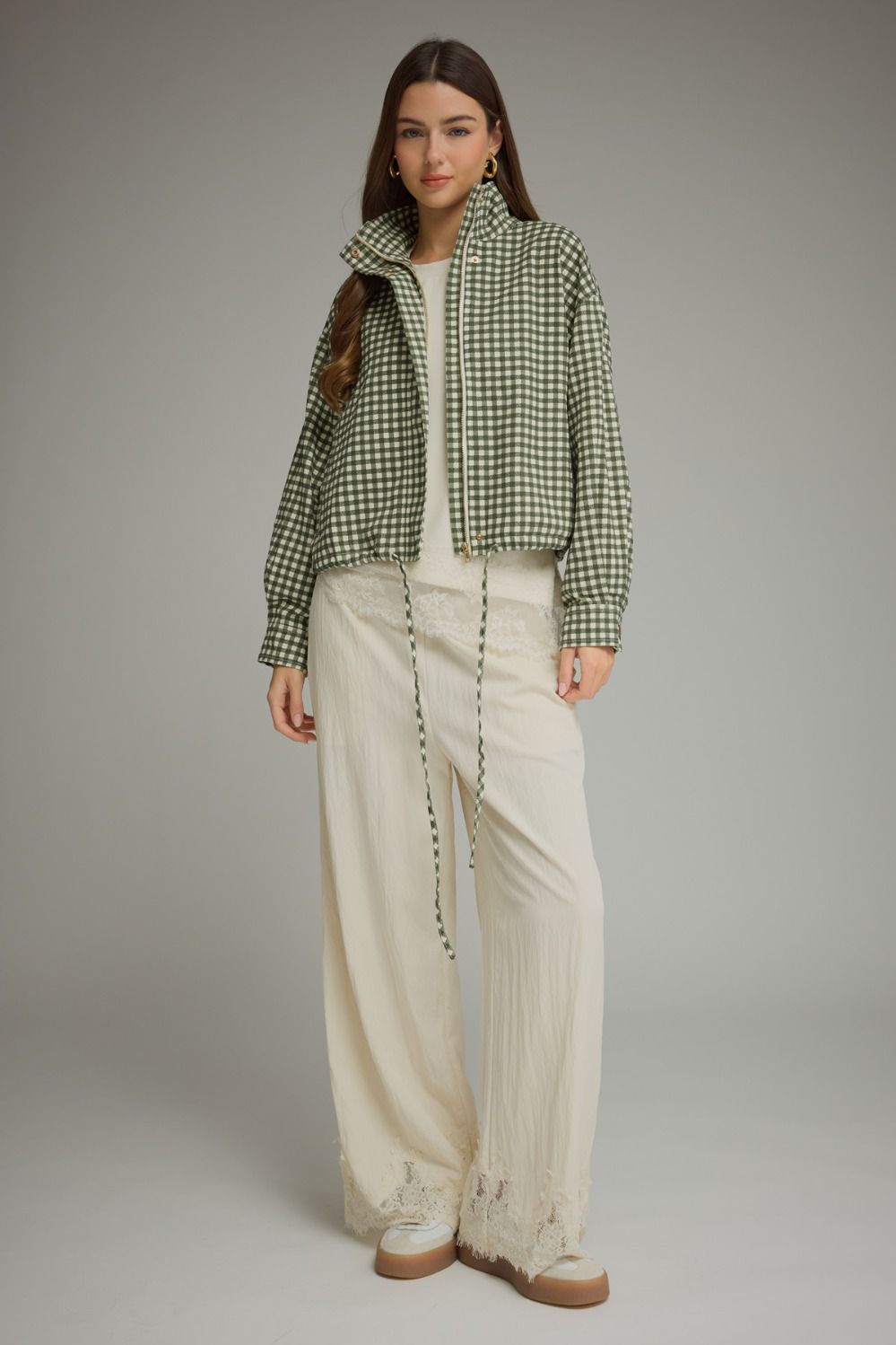 Hunter Green Gingham Jacket