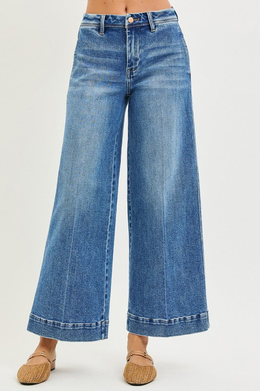 Risen - SLOUCHY ANKLE WIDE JEANS