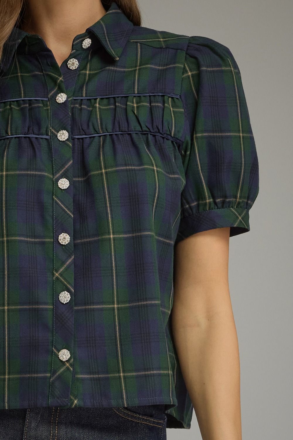 Southern Belle Plaid Top