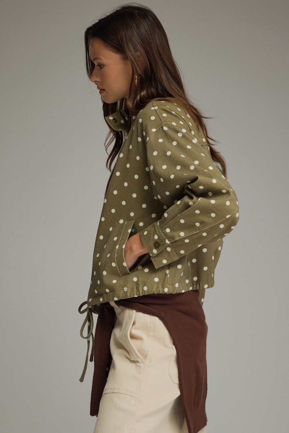Olive Polka Dot Jacket