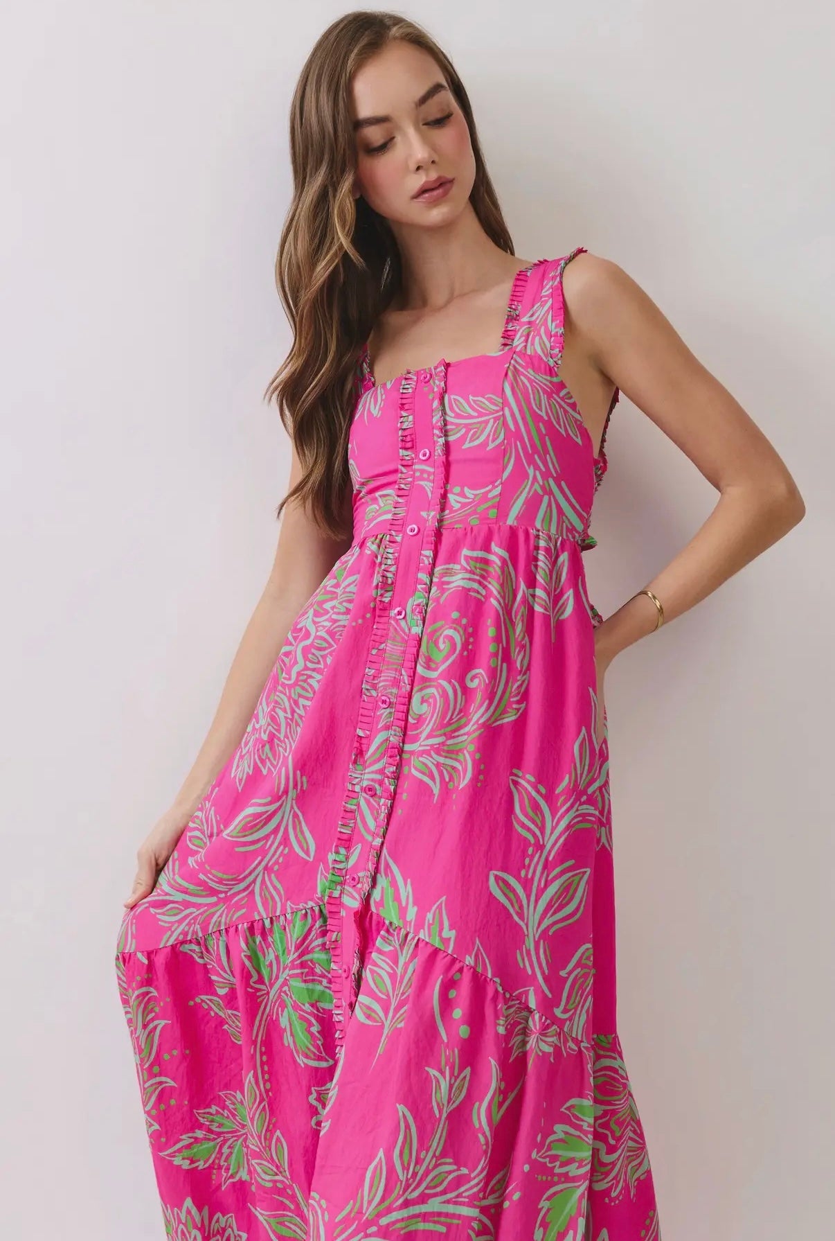 Pink Paradise Midi Dress
