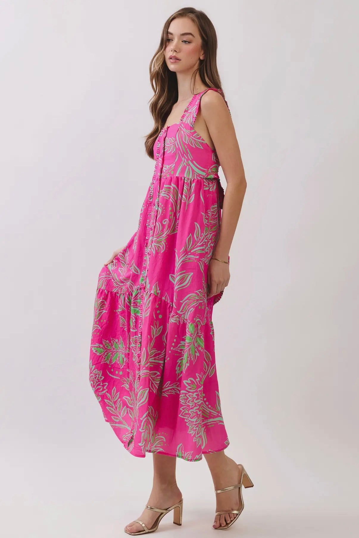 Pink Paradise Midi Dress