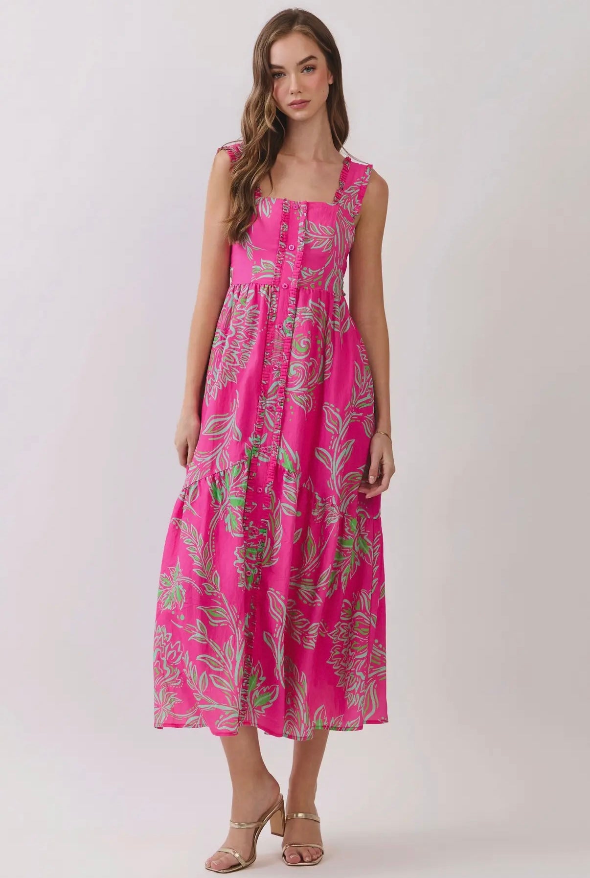 Pink Paradise Midi Dress