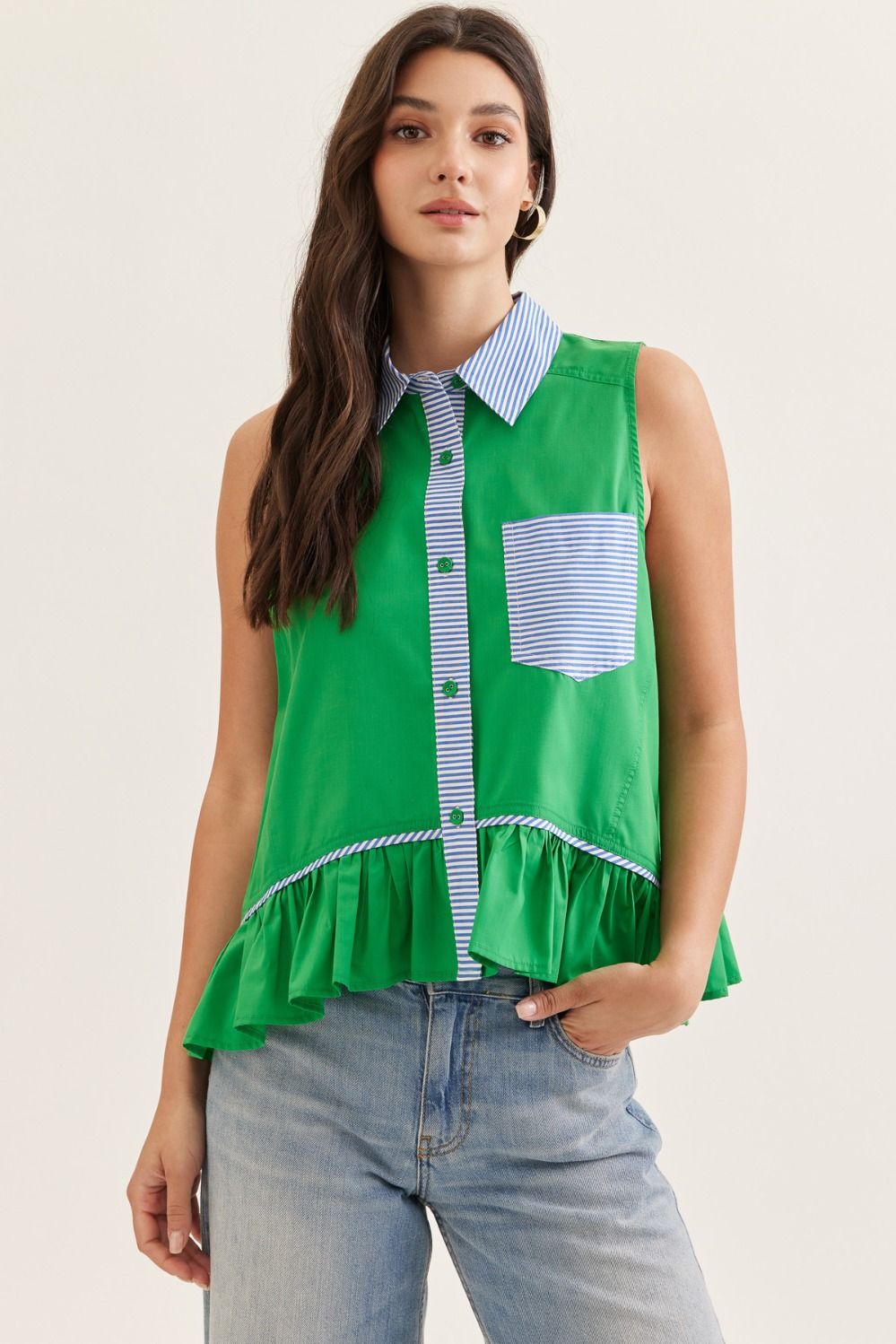 Clover Coast Peplum Top