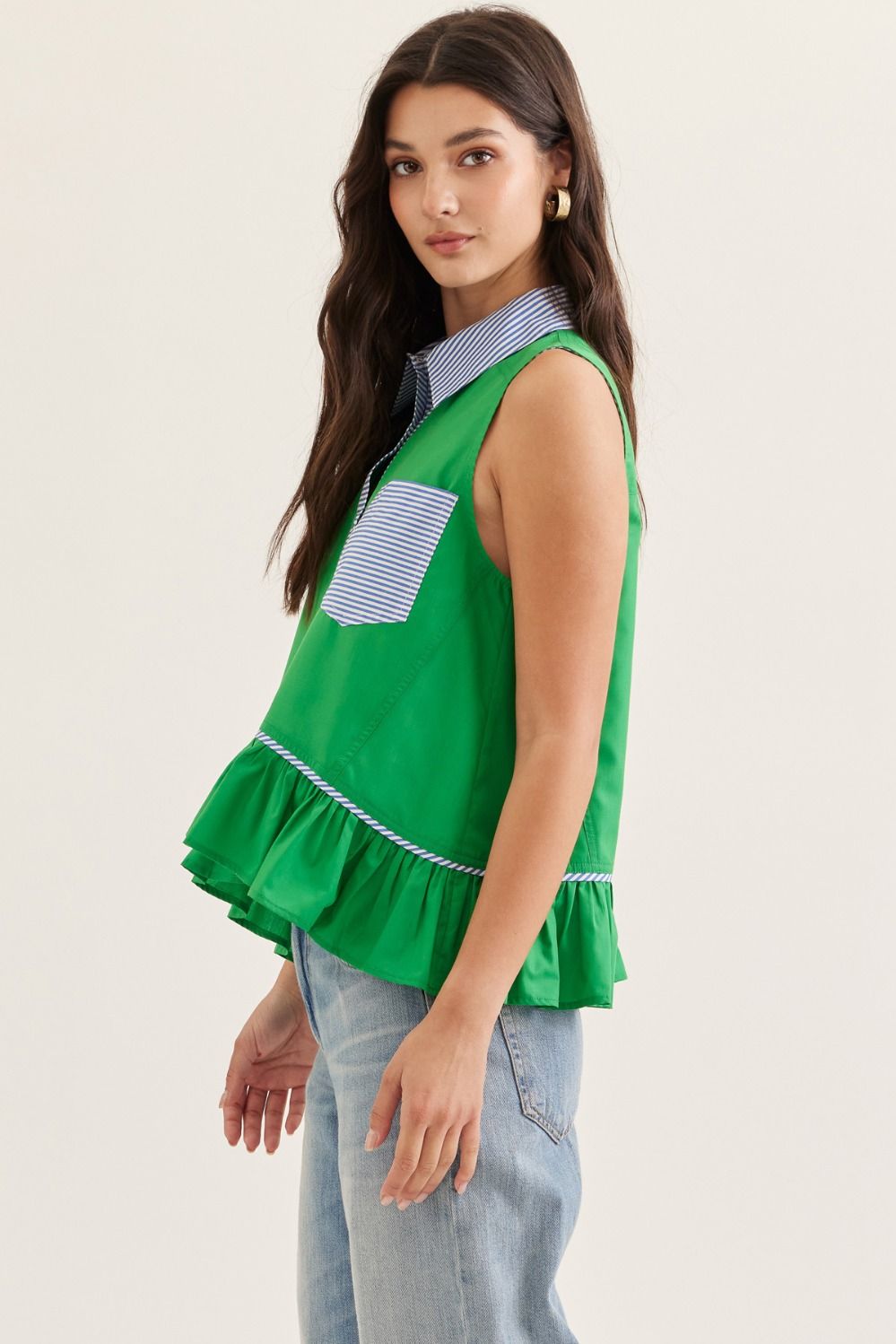 Clover Coast Peplum Top