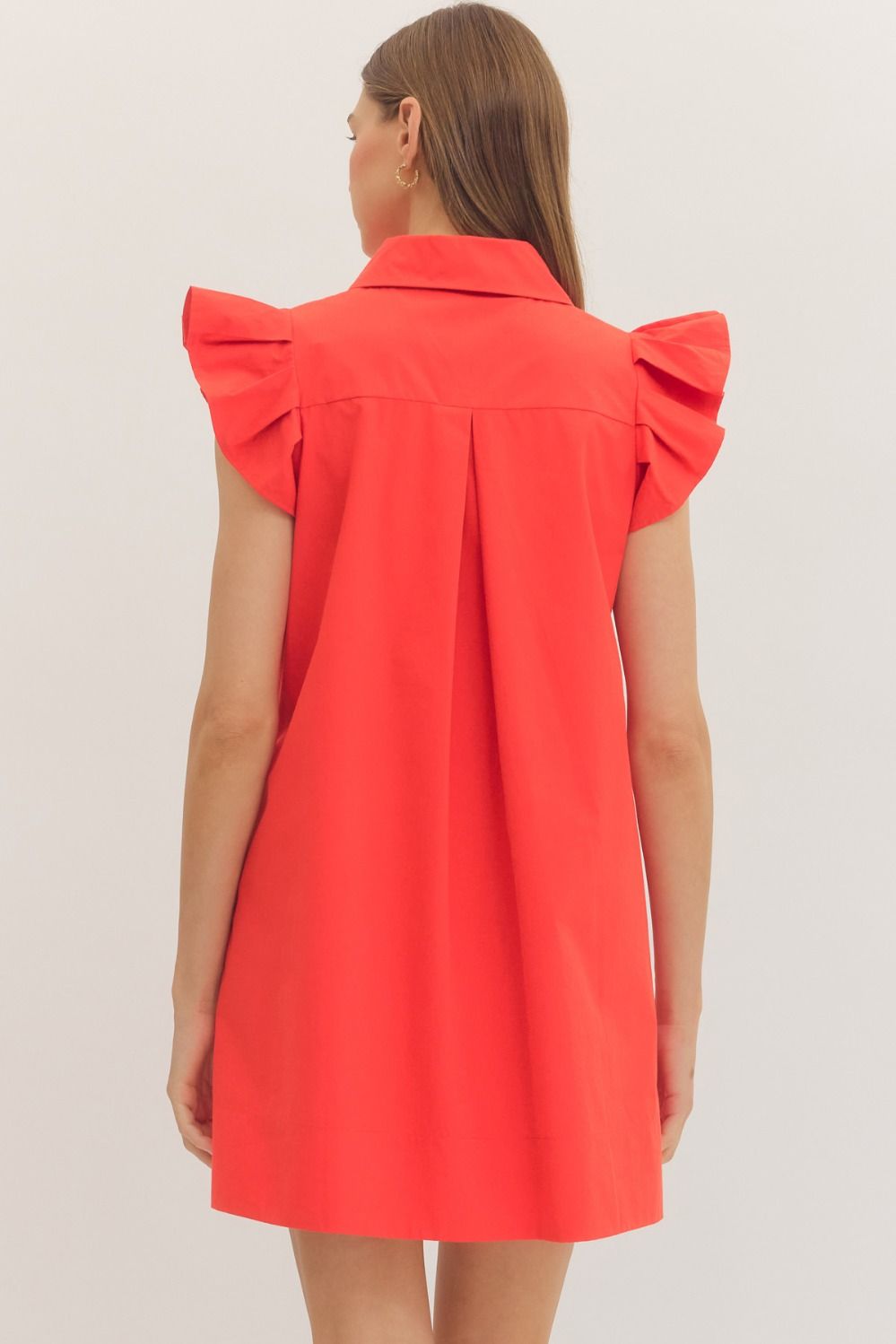 Red Sweetheart Ruffle Mini Dress