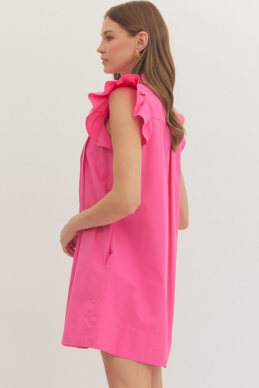 Pink Sweetheart Ruffle Mini Dress