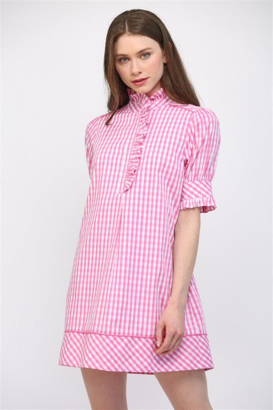 Pink Lemonade Gingham Mini