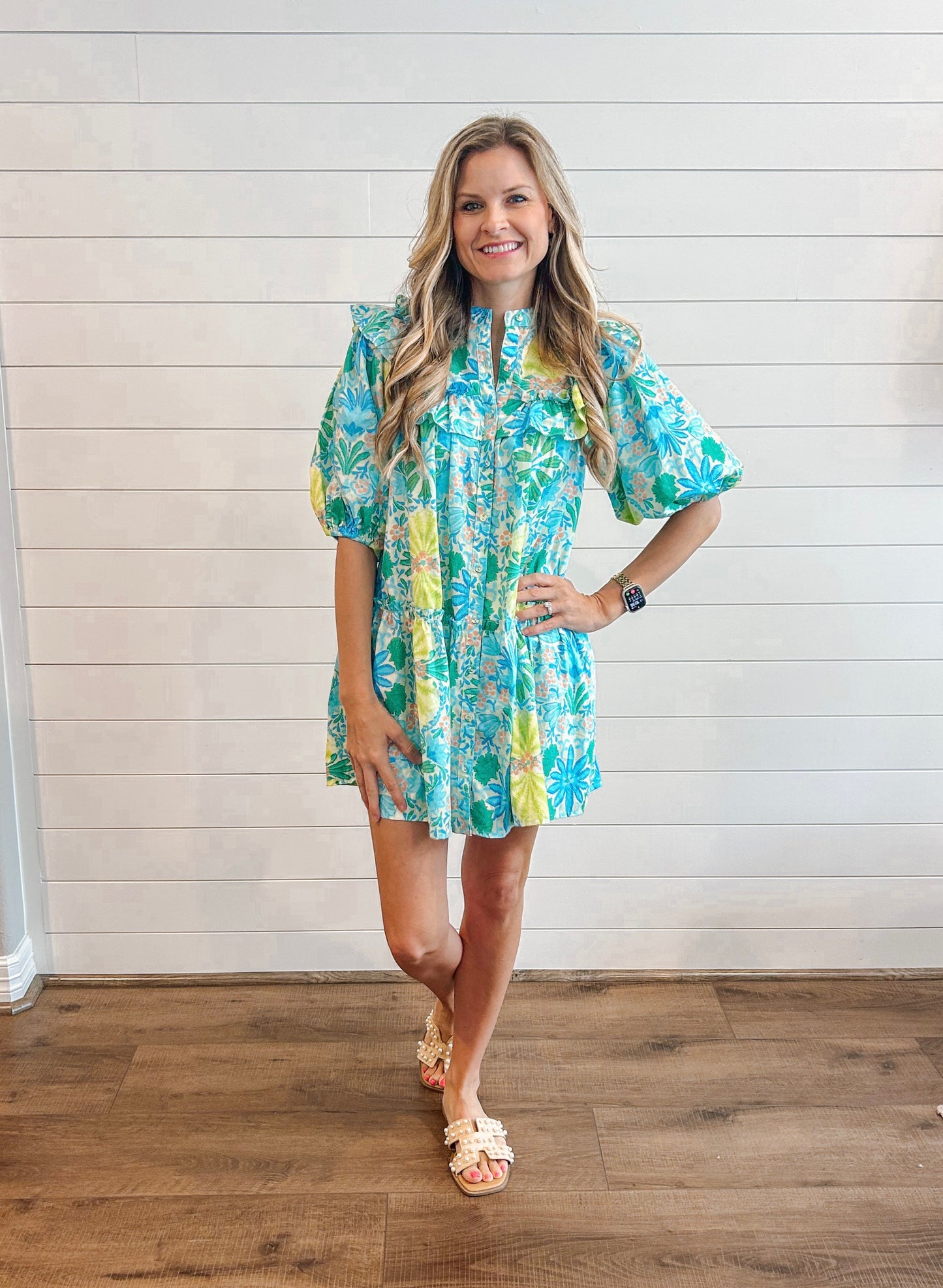 Coastal Garden Mini Dress