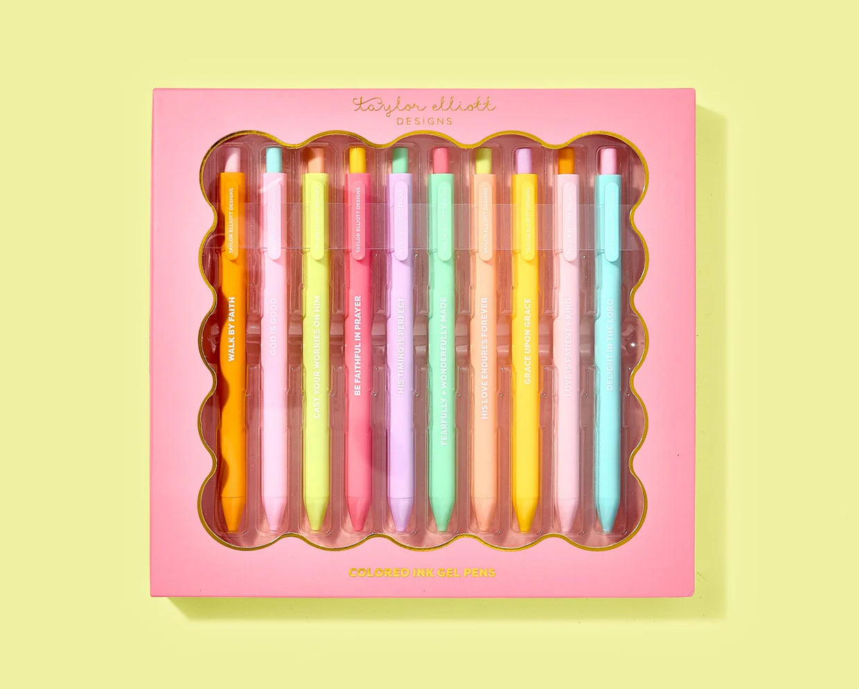 10 Colored Gel Pens - Faith