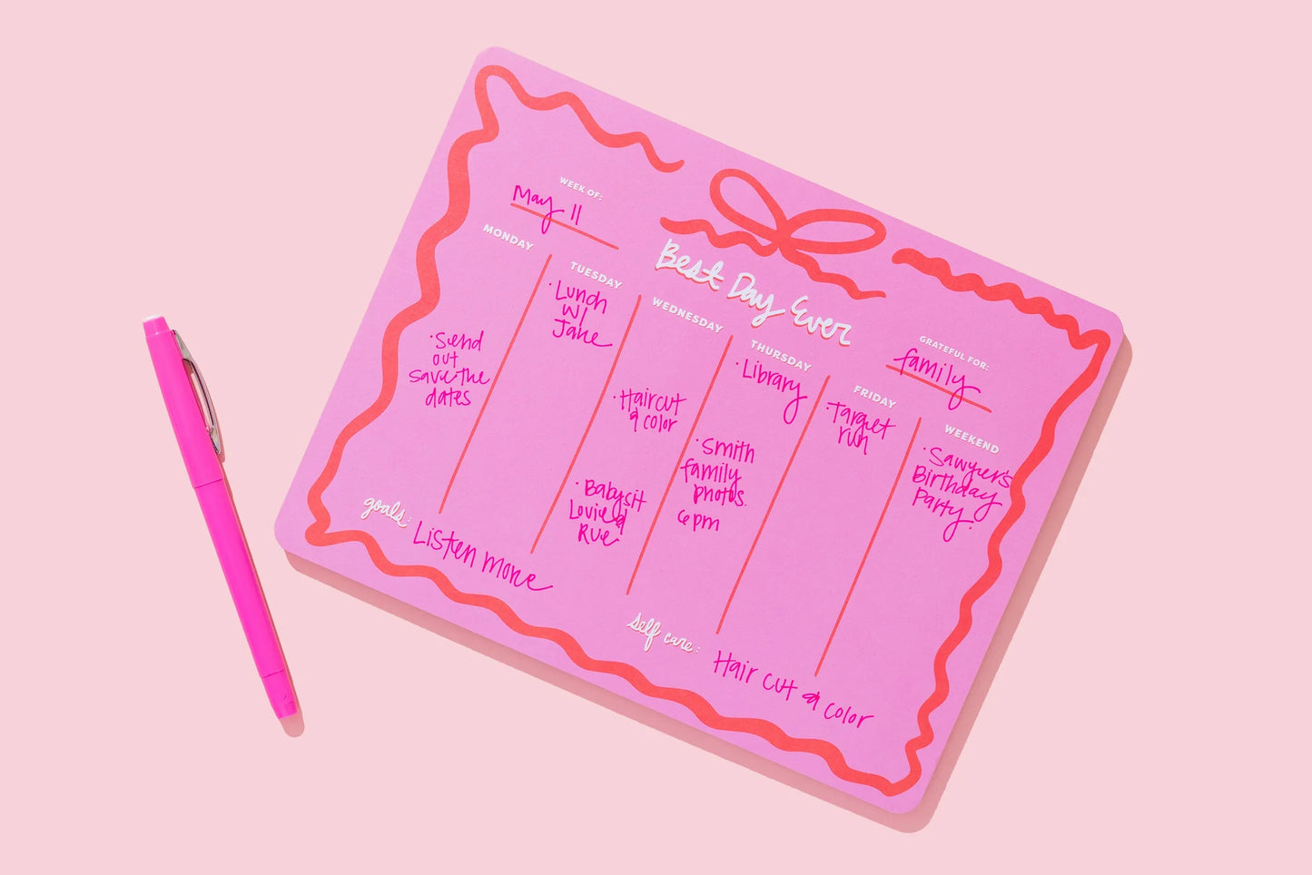Best Day Ever Bow Planner