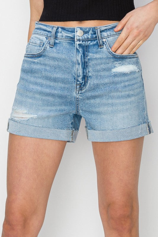 Weekend Vibes High Rise Cuffed Shorts