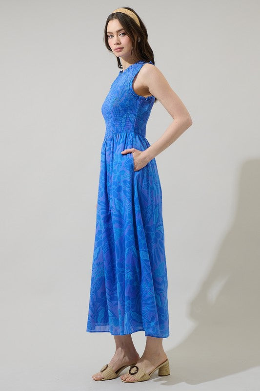 Warren Floral Smocked Midi Dress