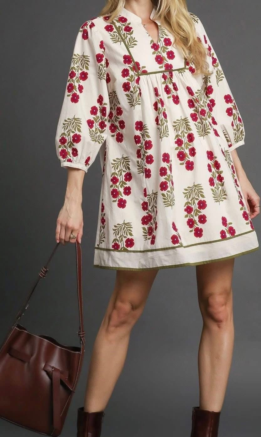 Always Autumn Mini Dress- Cream