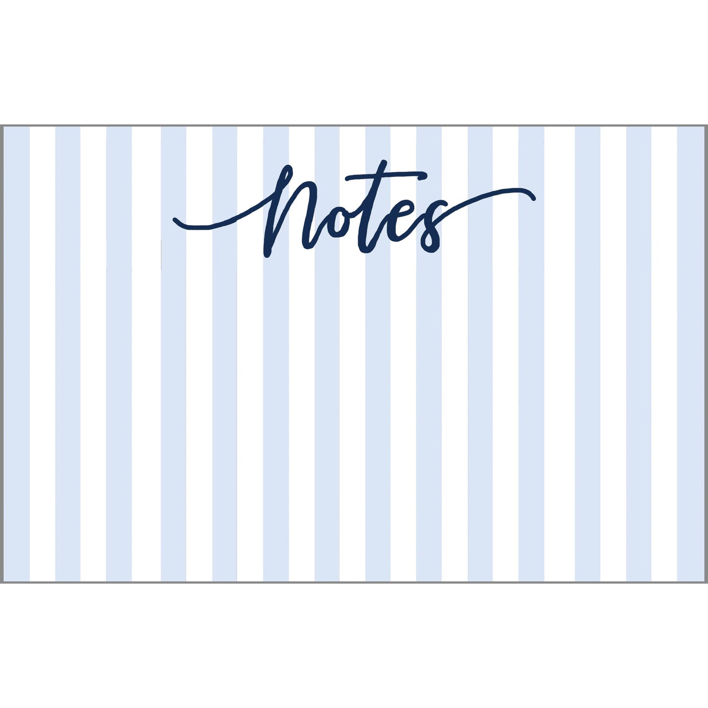 Blue Cabana Stripe "Notes" Slab Notepad
