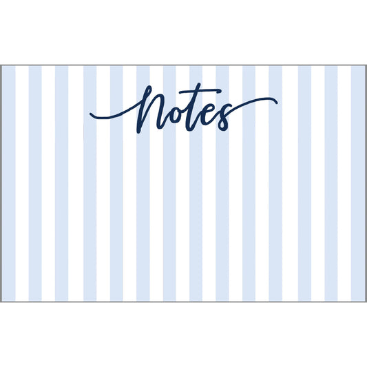 Blue Cabana Stripe "Notes" Slab Notepad