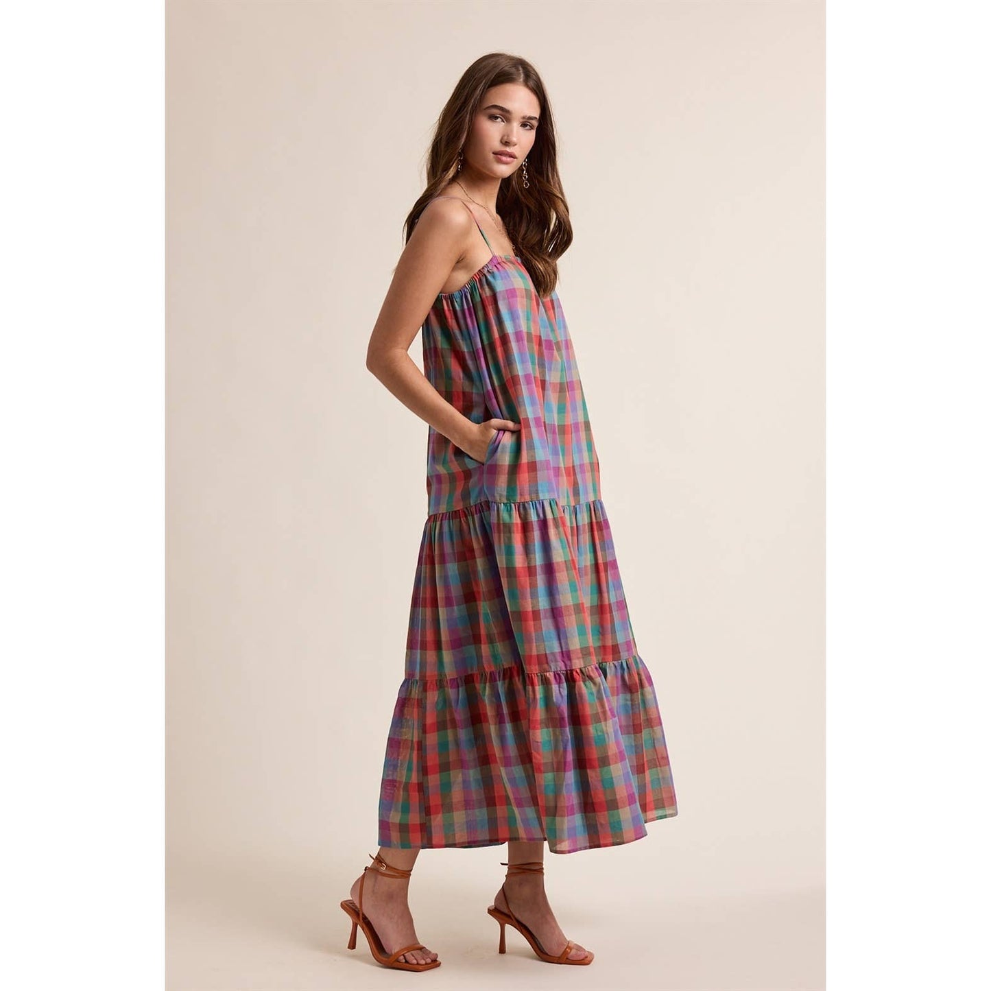 Madrid Plaid Maxi Dress