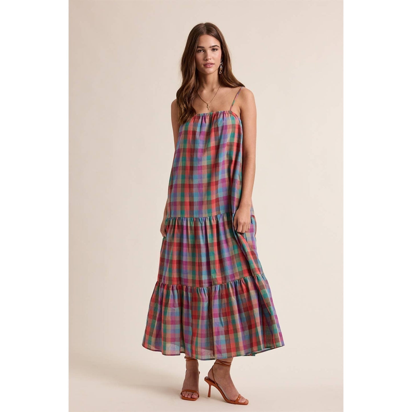 Madrid Plaid Maxi Dress