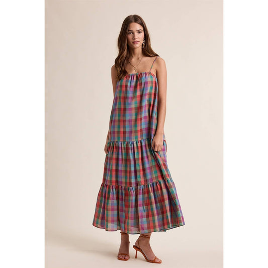 Madrid Plaid Maxi Dress