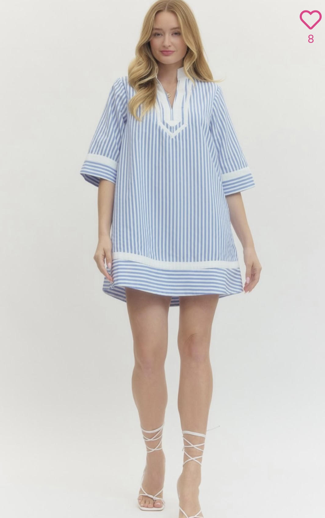 Striped Half Sleeve Mini