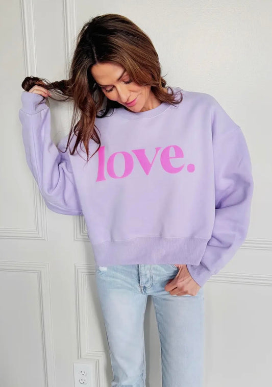 love. puff crop sweatshirt