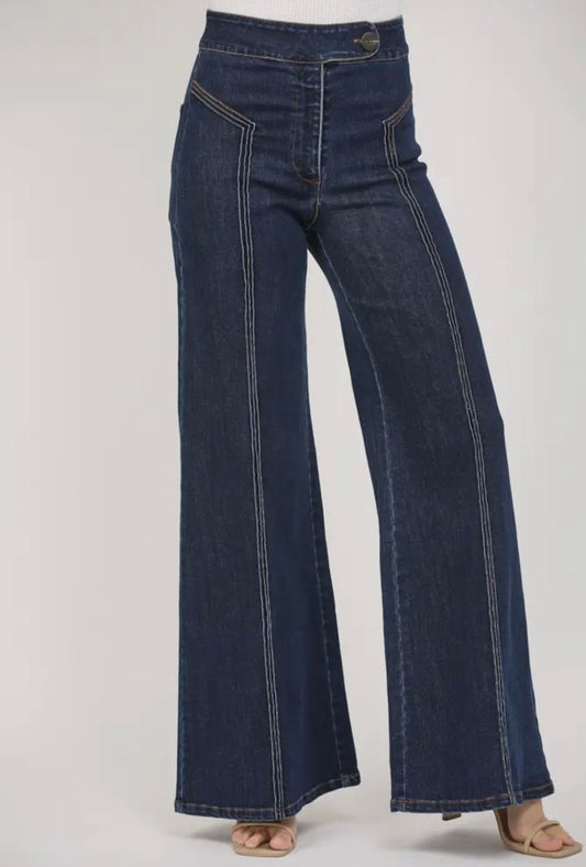 High Waisted Wide Leg Jean